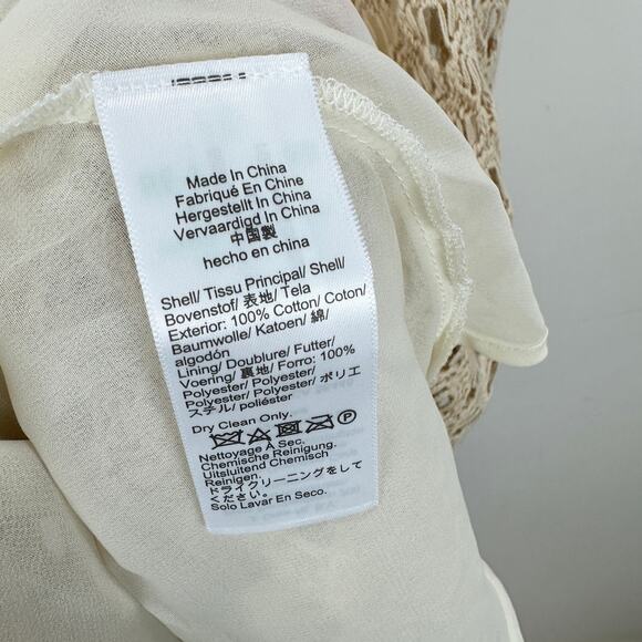 J.Crew Pointelle Sleeveless Sweater Dress Natural Beige Resort Boho Medium NWT - Picture 10 of 11